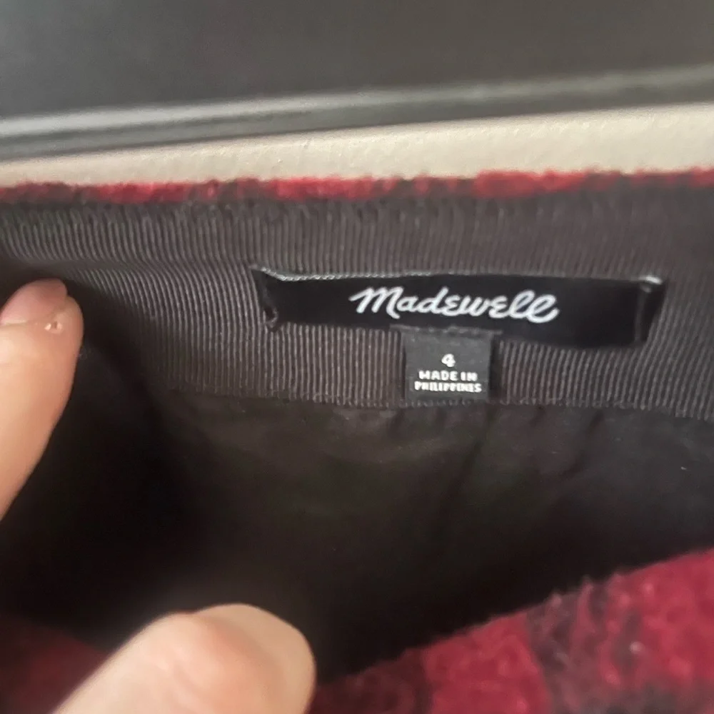 Madewell Red and Black Plaid Mini Skirt - Picture 2 of 2